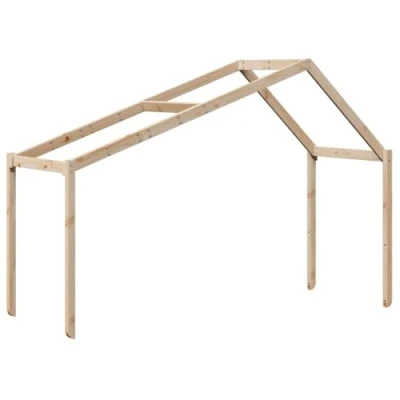 Afbeelding van Kinderbedhuisje 203x80,5x142 cm massief grenenhout