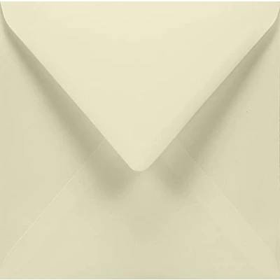 Afbeelding van Netuno 25 ivoorkleurige enveloppen, 155 x mm, 120 g, Aster Smooth Ivory, vierkant, elegante enveloppen van hoge kwaliteit, voor wenskaarten, uitnodigingen, bruiloft, doop, communie, verjaardagen