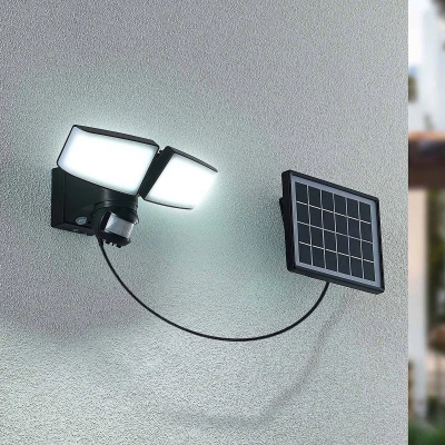 Afbeelding van Prios Kalvito LED wandspot solar sensor 2 lamps
