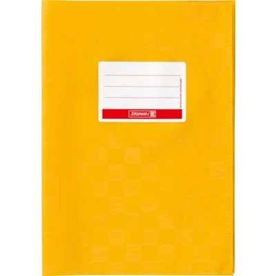 Afbeelding van Brunnen 104052416 schrifthoes/boekomslag (A4, folie, met naamplaat) goudgeel