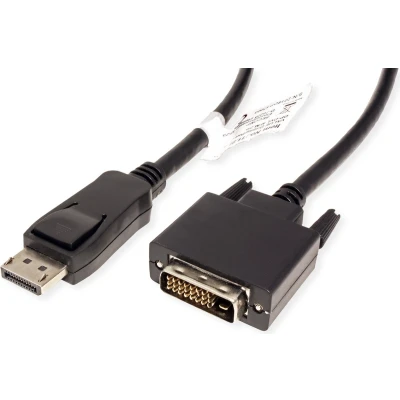 Afbeelding van VALUE DisplayPort Kabel DP Male DVI D Male, zwart, 2 m