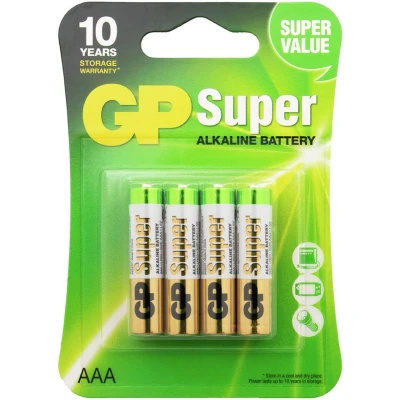 Afbeelding van GP Super Alkaline AAA batterijen 4 stuks