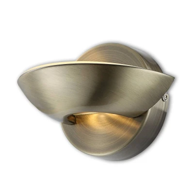 Afbeelding van Oudmessingkleurige LED wandlamp Cosimo