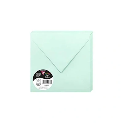 Afbeelding van Clairefontaine 5633C, verpakking met 20 enveloppen, vierkant, 16,5 x cm, 120 g/m², kleur: jadegroen, uitnodiging voor evenementen en correspondentie, Pollen serie, glad papier van hoge kwaliteit