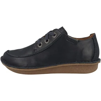 Afbeelding van Clarks Sportieve veterschoenen, Dames, Maat: 36.5, Blau Leer