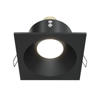 Afbeelding van Moderne aluminium inbouwspot vierkant IP65 bescherming 1 x GU10 (50 W) zwart 8,5 cm