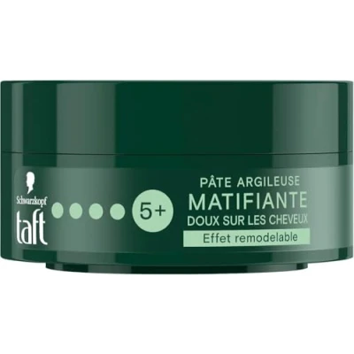 Image de Schwarzkopf Taft Pâte Argileuse Cheveux Matifiante Fixation Forte Longue Durée Tenue 24h Coiffant Contenant de 75 ml