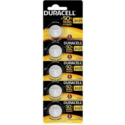 Afbeelding van Duracell batterij lithium, knoopcel, CR2025, 3V elektronica, retailblister (5 stuks)