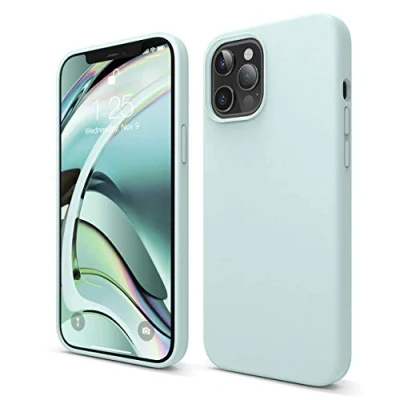Afbeelding van elago Liquid Silicone Case Compatibel met iPhone 12 Pro Max Hoesje (6,7&quot;) Vloeibaar Siliconen Beschermhoes, Complete Bescherming: 3 laags Schokbestendig (Groen)