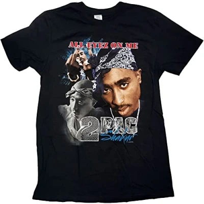 Afbeelding van Tupac All Eyez Homage Heren T shirt L Zwart