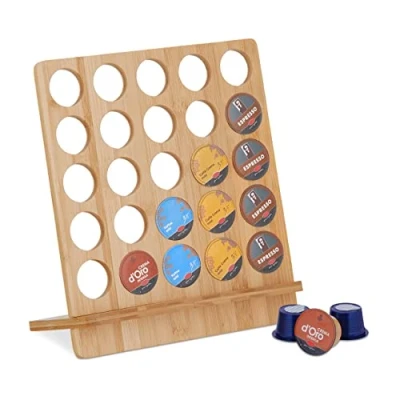 Afbeelding van Relaxdays capsulehouder voor Cafissimo cuphouder bamboe koffiecuphouder 25 cups