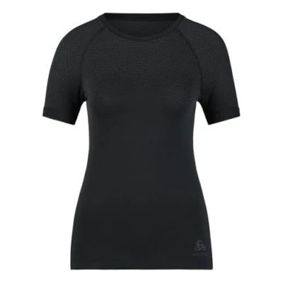 Afbeelding van Odlo dames T shirt met structuur in de kleur Zwart, maat: L