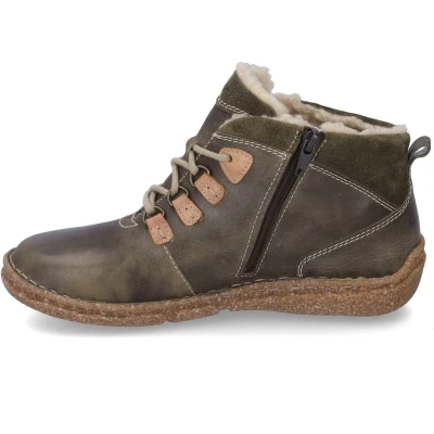 Afbeelding van Josef Seibel Neele Veterboots, Dames, Maat: 37, Moos kombi Leer
