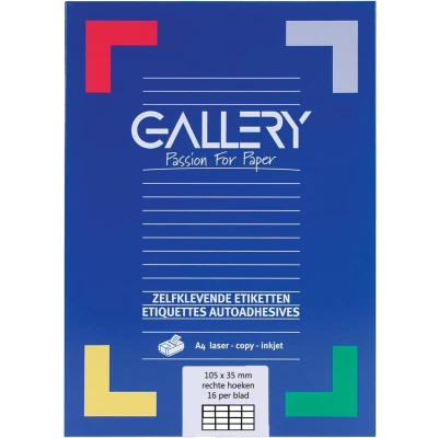 Afbeelding van Gallery witte etiketten ft 105 x 35 mm (b h), rechte hoeken, doos van 1.600