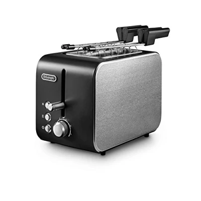 Afbeelding van De&#039;Longhi CTX 2203.BK broodrooster 2 snede(n) 550 W Zwart, Zilver