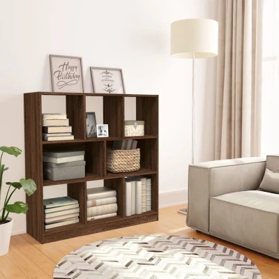 Afbeelding van Boekenkast 97,5x29,5x100 cm bewerkt hout bruin eikenkleur