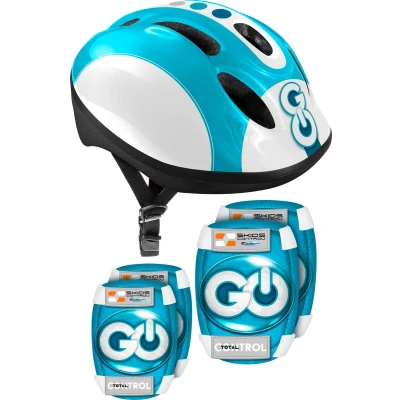 Afbeelding van 5 delige Skatebescherming 52 56 Cm blauw maat S/m Unisex, SKIDS CONTROL