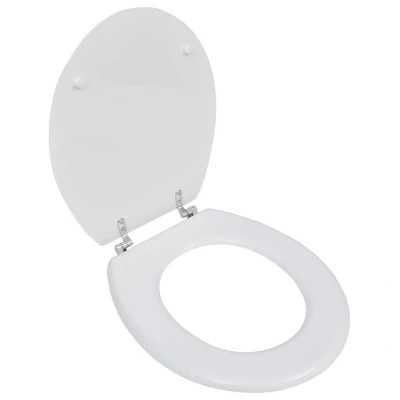 Afbeelding van Toiletbril simpel ontwerp MDF wit