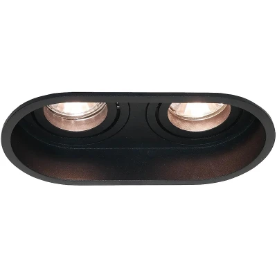Afbeelding van Artdelight Inbouwspot Rexi Zwart GU10 Rond 2 Lichts