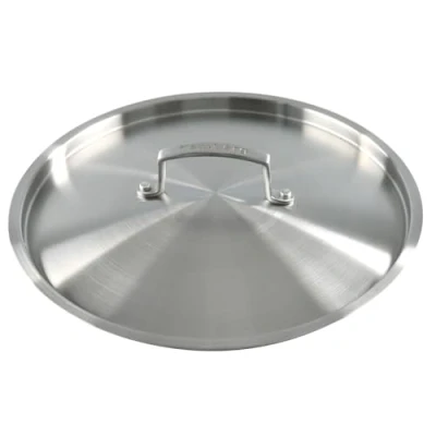 Afbeelding van KAMBERG Deksel Ø 28 cm van geborsteld roestvrij staal 18/10 PFAS vrij Voor alle warmtebronnen inclusief inductie en oven 0008285