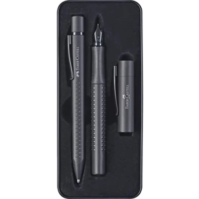 Afbeelding van Faber Castell giftset Grip zwart balpen en vulpen FC 201626