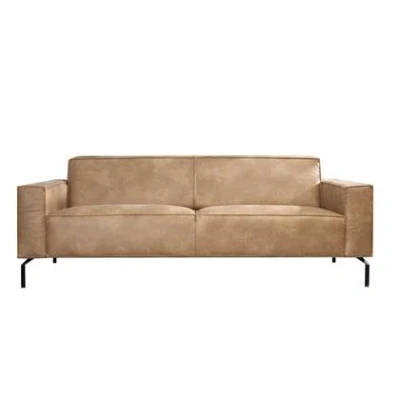 Afbeelding van Bronx71® Industriële bank 3 zits Kansas eco leer beige