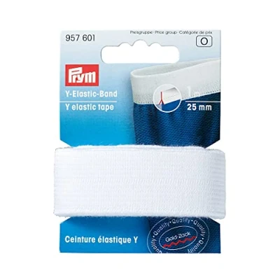 Afbeelding van Prym Y Elasticband 25 mm Wit 1 meter
