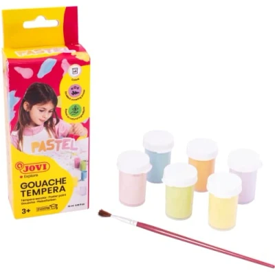 Image de JOVI Ensemble de peinture 6 parties gouache couleurs assortiment pastel 15 ml