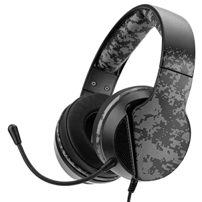 Afbeelding van NITHO JANUS Stereo Gaming Headset, bekabeld, voor PS4/PS5/PC/Xbox/Nintendo Switch/Mobile/Tablet, headset met verstelbare microfoon, 40 mm drivers en dubbellaagse oorkussens Camouflage