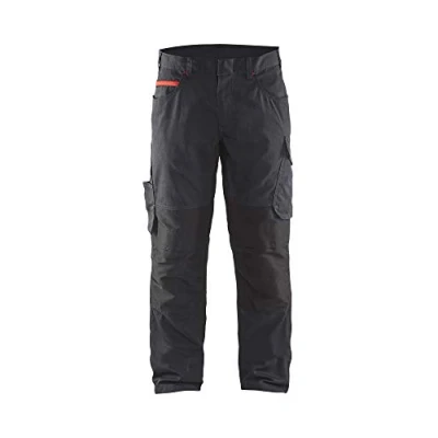 Afbeelding van Blaklader Service Werkbroek met stretch 1495 1330 Mannen Zwart/Rood 60
