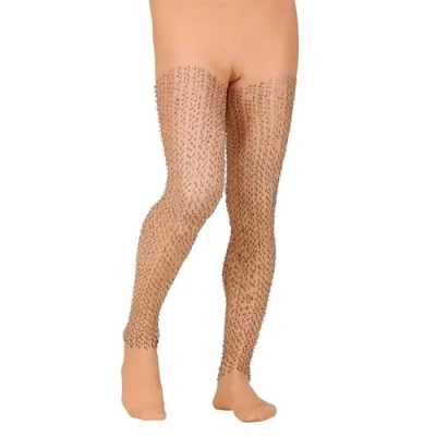 Afbeelding van W WIDMANN MILANO Party Fashion Harige panty voor heren, 60 denier, carnaval, themafeest, Halloween