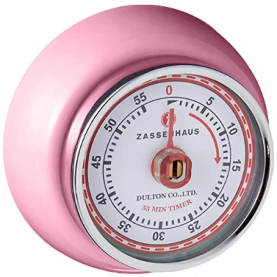 Afbeelding van Zassenhaus M072372 keukentimer, magnetisch, retro, staal, roze