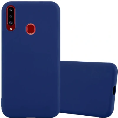 Afbeelding van Cadorabo Hoesje geschikt voor Samsung Galaxy A20s in CANDY DONKER BLAUW Beschermhoes gemaakt van flexibel TPU silicone Case Cover