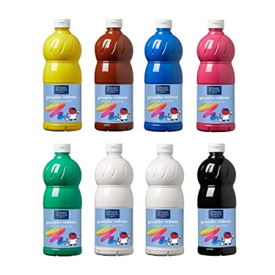 Image de Color And Co Gouache Liquide L&amp;b Assorti Carton 8 Flacons 1 Litre
