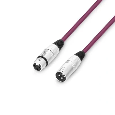 Afbeelding van Adam Hall Cables K3MMF0100PUR microfoonkabel XLR vrouwelijk naar mannelijk, 3 polig, (1,0 m, paars, 1)