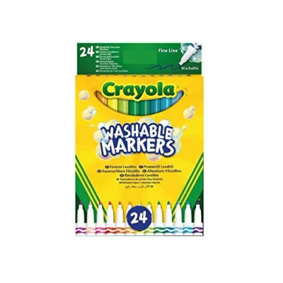 Afbeelding van Crayola Viltstiften 24 Afwasbare Voor Kinderen Dunne Punt