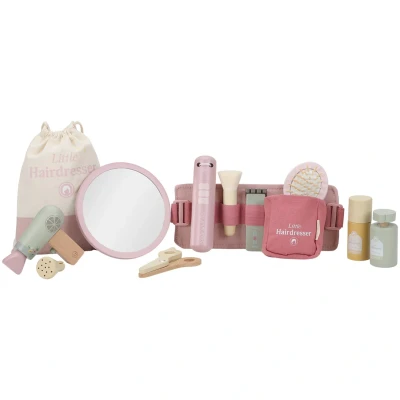 Afbeelding van Little dutch kappersset roze 12 delig