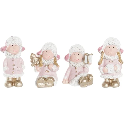 Afbeelding van Kerstversiering DKD Home Decor Hars Engel (3,5 x 2,5 4 cm) (4 Stuks)