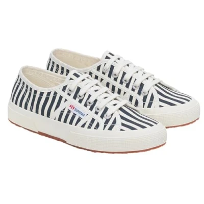 Afbeelding van Superga Unisex Sneakers laag, Maat: 37, Off white/navy Textiel