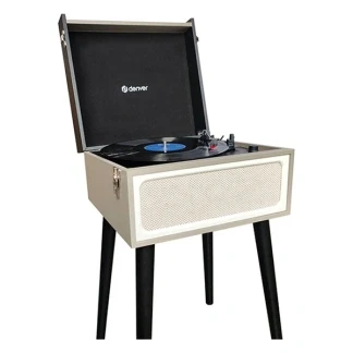 Afbeelding van Denver Platenspeler Bluetooth Ingebouwde Speakers FM Radio Auto stop Retro VPR250
