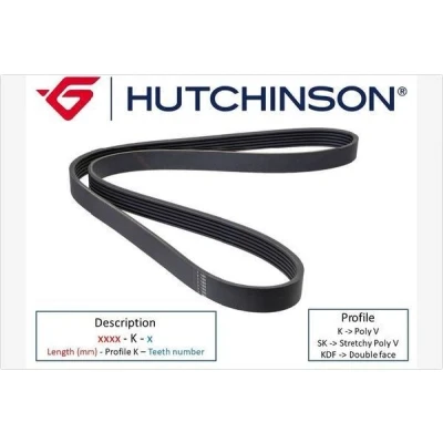 Afbeelding van HUTCHINSON 985 K 6 Multiriem 985mm BMW: 1 Hatchback