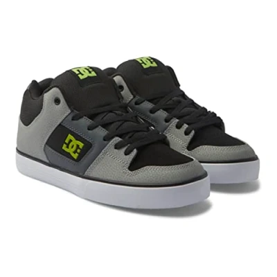 Afbeelding van DC Shoes PURE MID Skateschoenen voor kinderen, Maat: 44, Xksg black grey green Veloursleer
