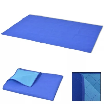 Afbeelding van Picknickkleed 100x150 cm blauw en lichtblauw