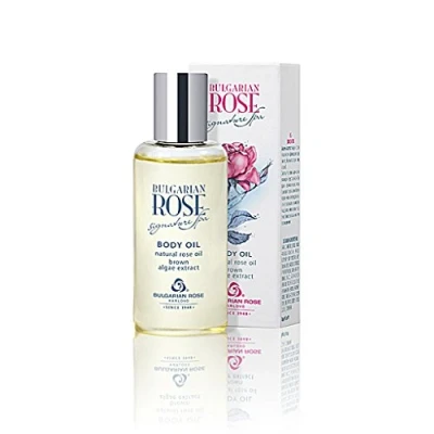 Afbeelding van Bulgarian Rose Signature Spa Voedende (massage)olie voor het lichaam behoudt de elasticiteit en zachtheid bevat natuurlijke oliën Goudsbloem extract