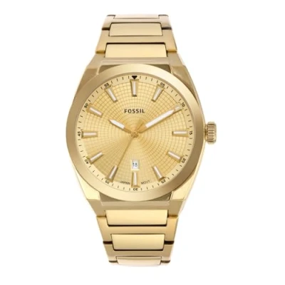 Image de Fossil Everett montre pour homme, mouvement à quartz avec bracelet en acier inoxydable ou cuir