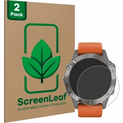Afbeelding van ScreenLeaf Screenprotector voor Garmin Fenix 6 / Pro Solar Duurzame schermbescherming Folie Beschermfolie transparant (2 Stuks)