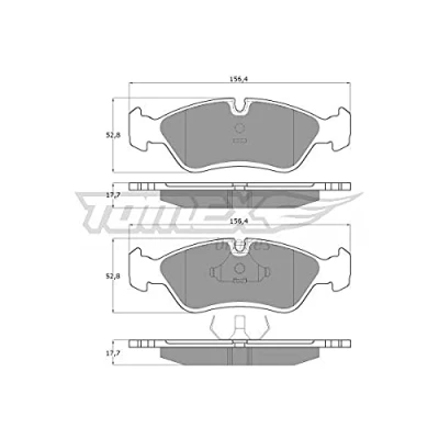 Afbeelding van TOMEX brakes TX 10 68 Remblokkenset Vooras Geschikt voor slijtage waarschuwingscontact OPEL: Kadett E CC, Astra F Saloon