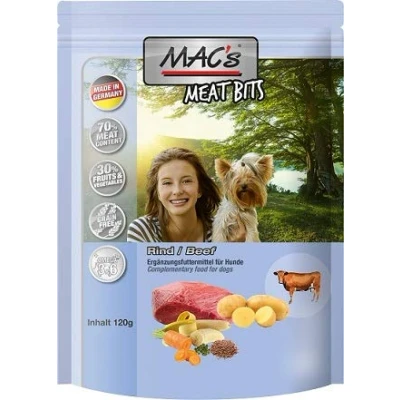 Afbeelding van 6x 120g MAC&#039;s Dog Meat Bits Rund Hondensnacks