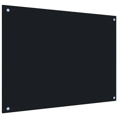 Afbeelding van VidaXL Spatscherm keuken 80x60 cm gehard glas zwart