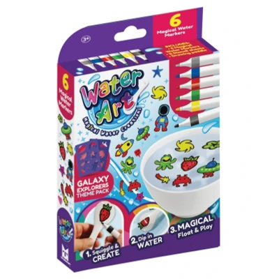 Afbeelding van Waterart tekenen op/met water kleuren creatief knutselen Galaxy